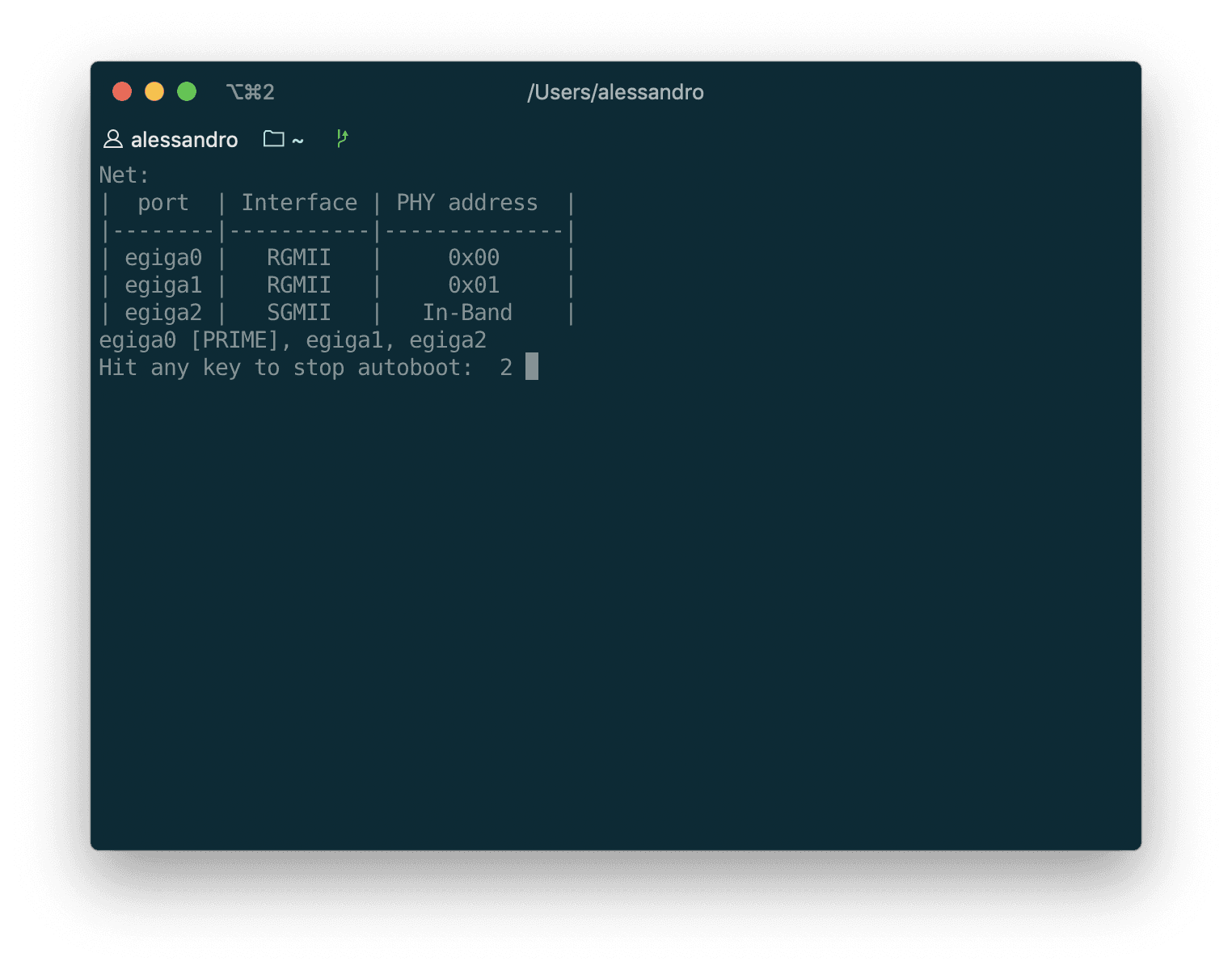 Hit any key to stop the autoboot