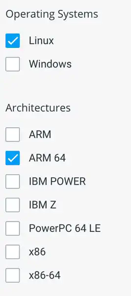 Filter results by architecture on Docker Hub