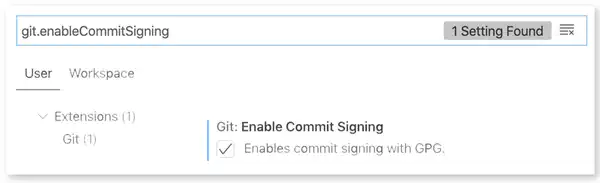 Enabling commit signing in VS Code