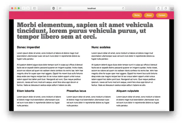 App running locally on localhost:3000