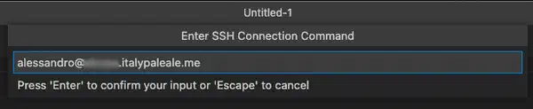 Adding SSH connection Adding SSH connection