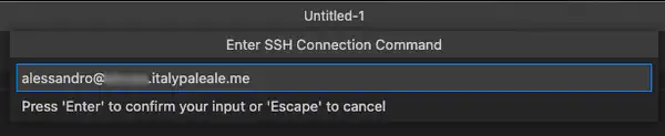 Adding SSH connection Adding SSH connection