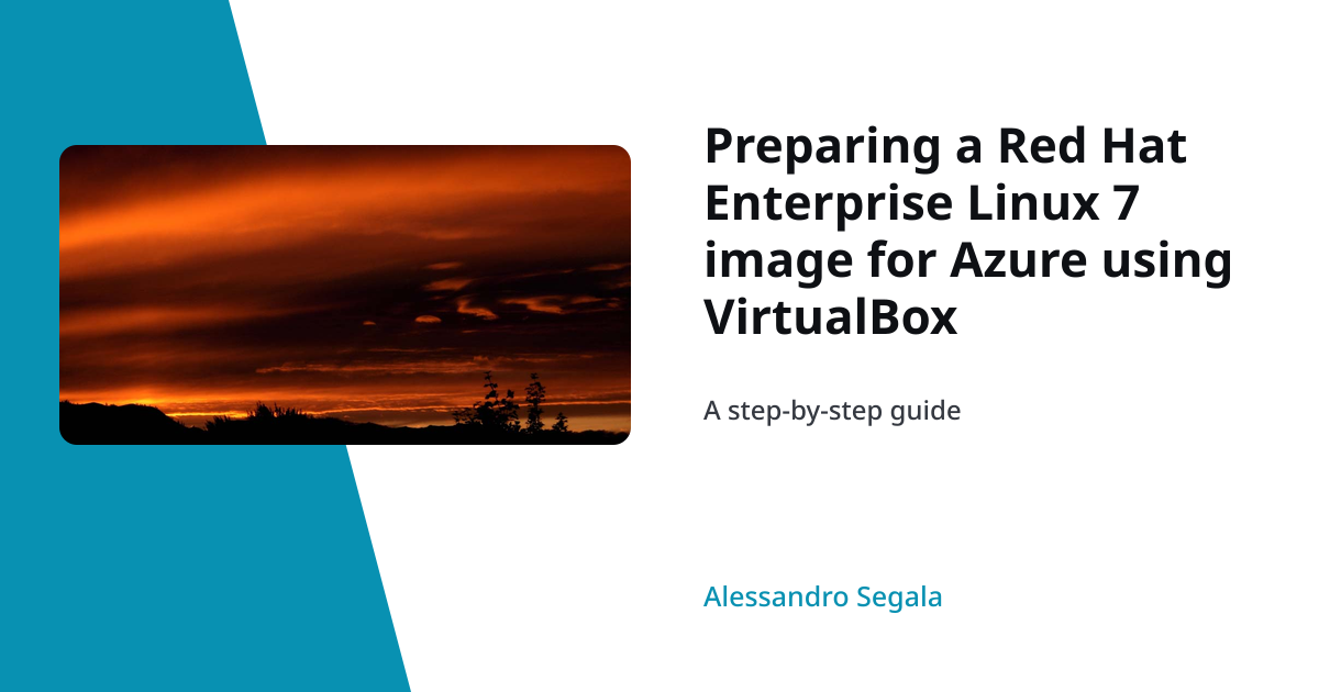 Preparing a Red Hat Enterprise Linux 7 image for Azure using VirtualBox ...